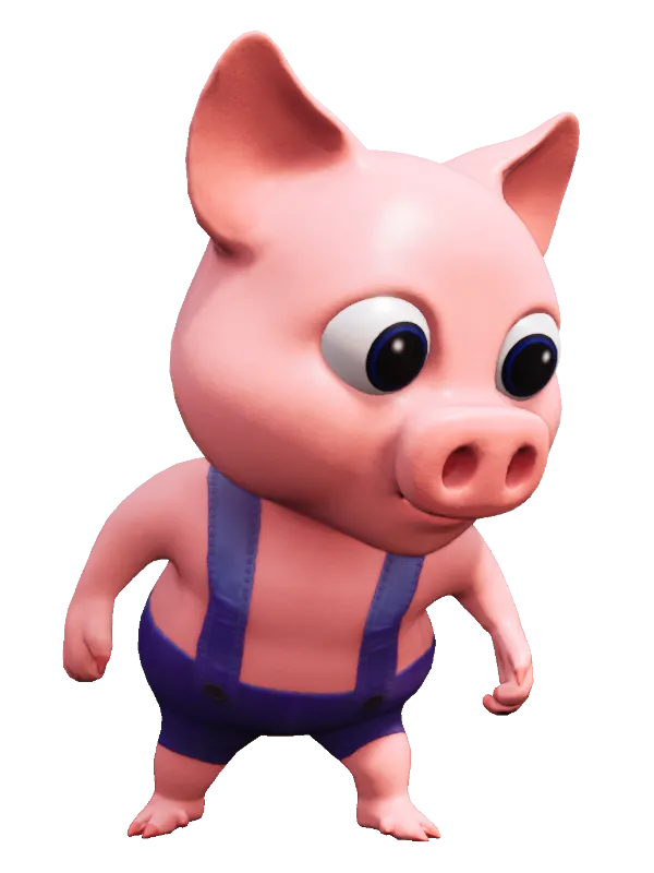 Pig 3D Character - PigNapping