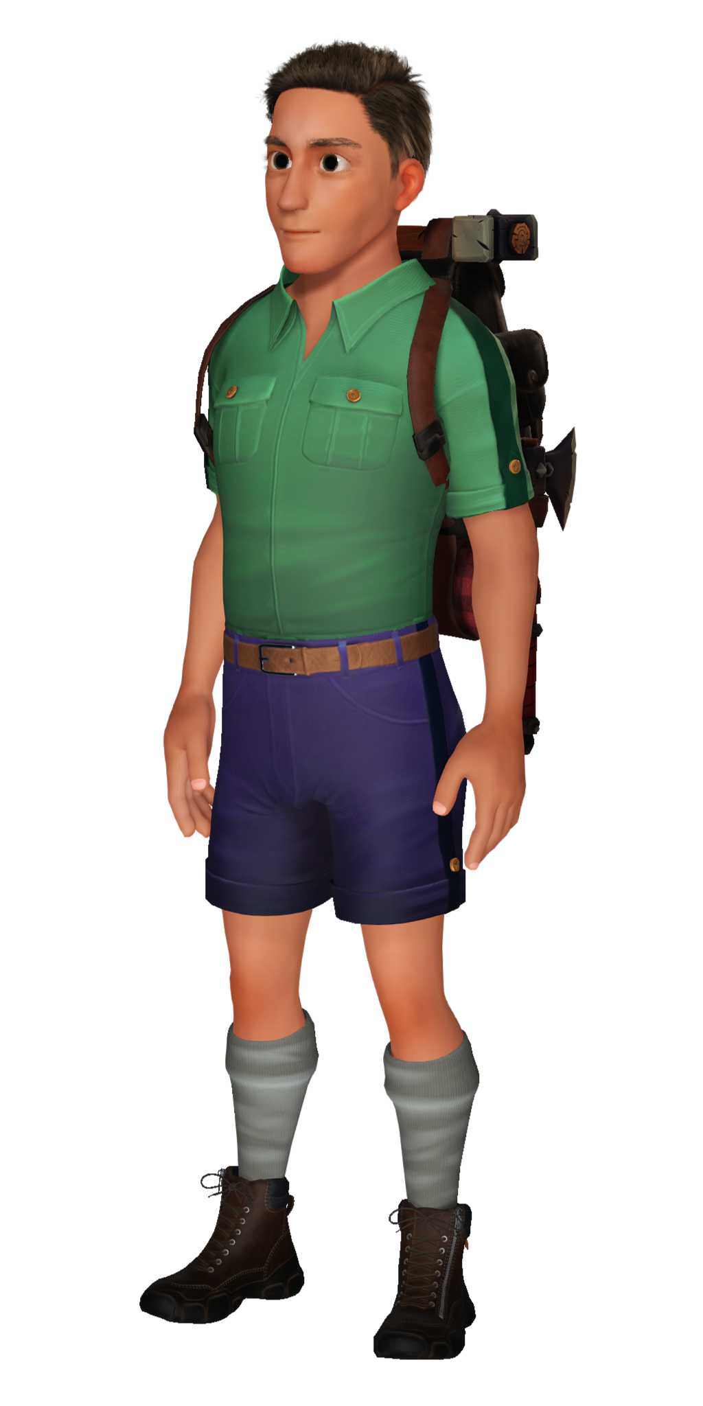 3d Stylized Backpacker Character