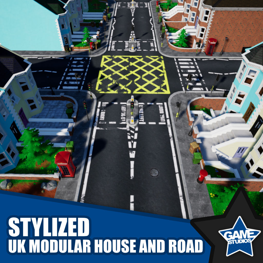 Stylized UK Modular House and Road