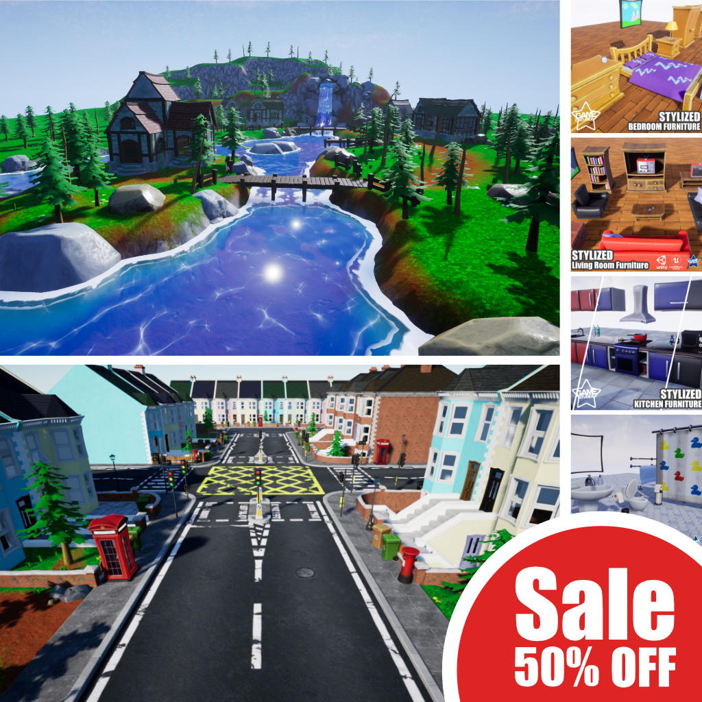 Stylized Modular Packs on Unreal Marketplace Store on Sale! Save 50% from now through January 11.